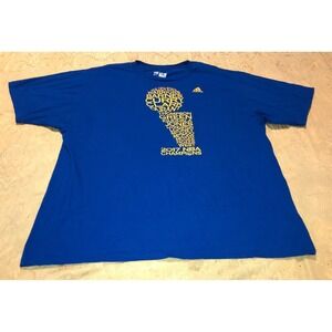 MENS Golden State Warriors Adidas 2017 NBA Champions Go-To T-Shirt XXL 2XL BLUE